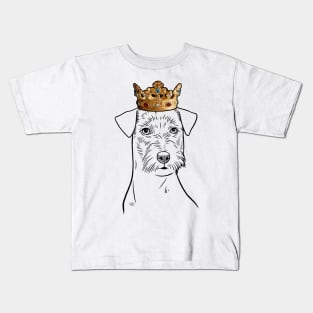Russell Terrier Dog King Queen Wearing Crown Kids T-Shirt